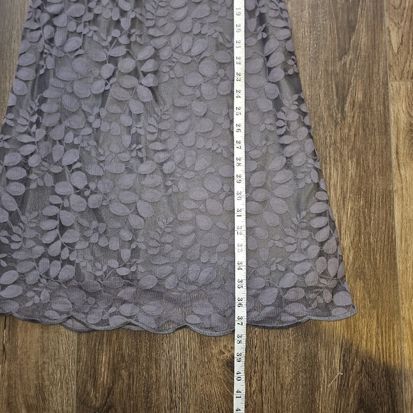 Garnet Hill Boheme Easy Gray Lace Dress SZ 4 Wedding Party Formal - Picture 9 of 12
